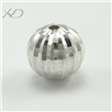 925银车花珠，规格：8mm，银配件，925银，银隔珠