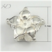925银花形隔件，规格：9.6mm，925银首饰，银隔珠，DIY配件