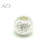 925银钉沙珠，外径：3mm，孔径：1.2mm，银隔珠配件，925银隔珠，银珠子