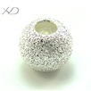 925银钉沙珠，外径：6mm，孔径：2.2mm，DIY银珠子，银珠，串珠配件批发