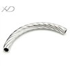 925银扭纹管，规格：4x50mm，银隔管，925银批发，DIY弯管