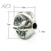 925银泰银星形珠配件，规格：7x6mm，孔径：1.5mm，手工银配件批发，泰银配件，泰银隔珠
