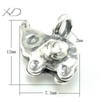 925银大象形泰银配件，规格：12x7.5mm，孔径：2mm，925手工银，泰银吊饰