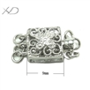 925银三排扣，规格：9mm，银饰品，珍珠扣，项链扣