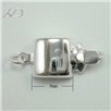 925银光身单排扣，规格：8mm，首饰配件，项链扣，饰品链扣