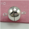 925银单排磁扣，规格：10mm，珍珠银饰配件，银链扣批发，项链扣