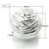 925银玫瑰花圆珠，规格：16mm 孔径：1.2mm，925银批发，手串配件，diy隔珠