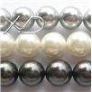 七色壳珍珠，规格：10mm，长度：16寸，贝壳珠，仿珍珠