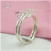 925银戒指托，规格：3mm，925银配件，银珍珠耳饰，珍珠戒指