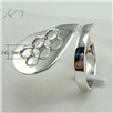 925银3圈戒指托，内直径：16mm，戒指托批发，DIY戒指，DIY手工