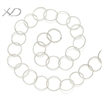 925银无限长麻花圈链，规格：9x0.6mm，银饰配件，手链脚链延长链，DIY链