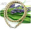 真皮编织绳银水滴扣，规格：5.0mm，银扣皮绳首饰绳，项链绳，吊坠项链绳子