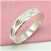 银足银车花戒指，宽度：4.5mm，车花银戒指，银饰批发（花纹随机），银戒指