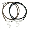 蜡绳银方扣加尾链加水滴，规格：2mm，银扣首饰绳，蜡绳项链，蜡绳项链绳