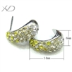 925银海豚形耳环，规格：14x6mm，银首饰，银耳环，耳环女
