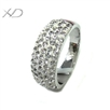 925银时尚戒指，银饰品，宽：9mm，银首饰，戒指女，银戒指