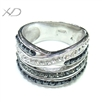 925银高档戒指，925银饰，宽：12mm，时尚戒指，银首饰，戒指
