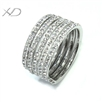 925银五环圈，宽：10mm，银戒指，银饰品，925银戒指批发