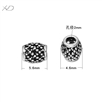 925银缕空隔珠，规格：4.6x5.6 孔径：2mm，银隔珠，手串配件批发，银珠