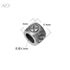 925银隔珠配件，规格：4x5.4mm，泰银隔珠，银隔珠，隔珠