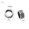 925银手工银配件，规格：4x8mm 孔径：6mm，泰银珠子，串珠配件，银隔珠