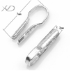925银皮绳夹扣配件，规格：1.2x7mm，银皮绳夹，皮绳夹配件，厂家直销