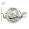 925银单排花形链扣，规格：14mm，DIY银饰品，花型链扣，银扣批发