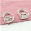925银水滴形耳环，规格：6.5x9mm，时尚耳环，925银耳环耳圈耳扣，925银耳环