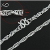 足银绳串链，规格：3mm，尺寸：18寸，990项链，银项链批发，足银项链