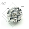 925银手工银莲花形配件，规格：8.7x9mm 孔：2.5mm，银饰品，泰银配件，手工银配件