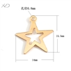 14K包金星星小挂件，规格：14x15.5mm，耳饰小挂件，串珠小挂件，diy饰品配件