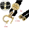 银K金款福寿双全项链绳（黑色），规格：3mm，玉器绳，项链绳 K金，翡翠吊坠绳