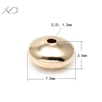 14K包金算盘珠，规格：7.5x3.5mm 孔径：1.2mm，14K包金 珠 配件，14K注金 珠 飞碟，diy手链隔珠