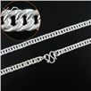 99银双扣项链，宽度：4mm，尺寸：18寸，银饰批发，足银链，银项链，990银链