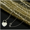 925银心形吊坠项链，尺寸：16寸，925银饰品，银项链，心形吊坠款项链