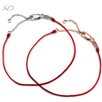 925银玉线手链绳方扣，尺寸：全长18厘米（含尾链4厘米），红绳手链，情侣款手链，手链绳
