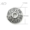925银手工银花托配件，规格：10.1mm，孔径：1.4mm，银间隔珠，手串配件，泰银配件批发
