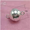 925银磁铁扣，规格：12mm，银配件，银饰品，银珠扣