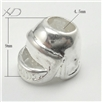 925银潘家帽子形大孔珠子，规格：9mm，孔径：4.5mm，银配件，手链隔珠隔片，隔片隔珠批发