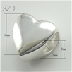 925银心形潘家珠子，规：7x10mm，孔径：5mm，925银饰配件，爱心 隔珠，隔片隔珠批发