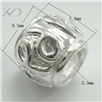925银巨蟹座潘家大孔珠子，规格：7.8x9.3mm 孔：5.3mm，925银首饰，银隔珠配件，手工串珠手链