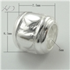 925银潘家大孔珠子，规格：7.5x8.5mm，孔径：5mm，925银首饰，925银隔珠，银隔片隔珠批发