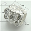 925银蝴蝶纹潘家大孔珠子，规格:6.4x7.2mm 孔：4.5mm，925银饰品，银隔片隔珠，隔珠批发