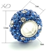925银软陶水钻潘家珠子，规格：7x12mm 孔：4mm，潘家饰品，水钻珠子，水钻珠子闪珠批发
