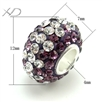925银潘家珠子，规格：7x12mm 孔：4mm，925银饰品，银珠子，水钻珠diy