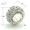 925银潘家珠，规格：7x12mm 孔：4mm，925银饰品，diy珠银饰，水钻隔珠