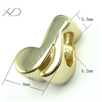 925银音符形潘家珠子镀黄金，规格：8mm，孔径：4.2mm，大孔珠 银，银珠 diy，925银珠子