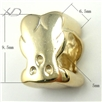 925银小熊潘家珠子镀黄金，规格：9.5mm，孔径：5mm，银潘家加工，银珠手串，925银珠子