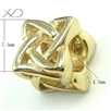 925银潘家珠子镀黄金，规格：7.5mm，孔径：4.3mm，潘家珠子配件，银珠子 925，银珠 手串