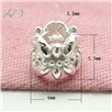 925银花圈管，规格：5.5x6mm 孔径：3.2mm，手工银配件，Diy银饰配件，925银泰银